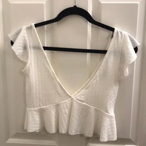 Zaful Plunging Neck Cropped Top
